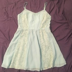 Light green Lauren Conrad dress with lace details